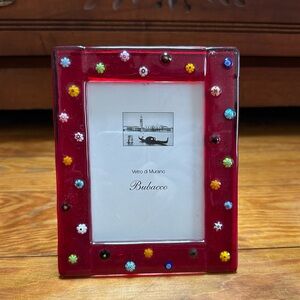 Red Murano Glass Photo Frame